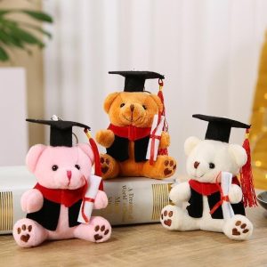 Graduation Plush Teddy Bear Key Chain