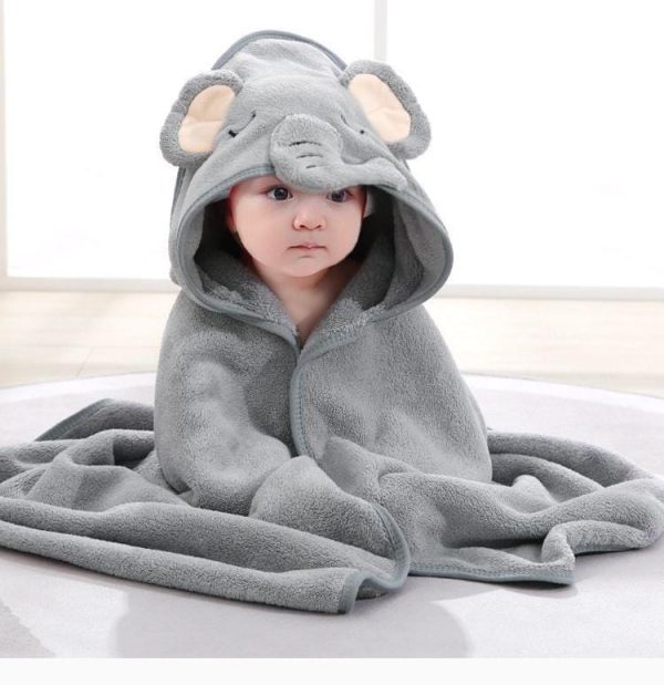 elephant hooded baby bath towel