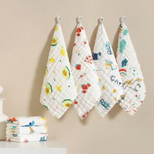 whimsywipe muslin baby washcloths – set of 4