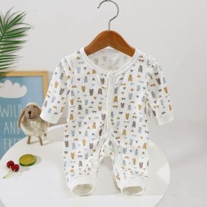 bear pattern baby romper