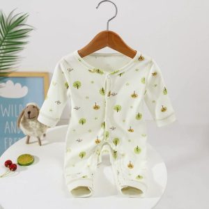 tree print baby romper