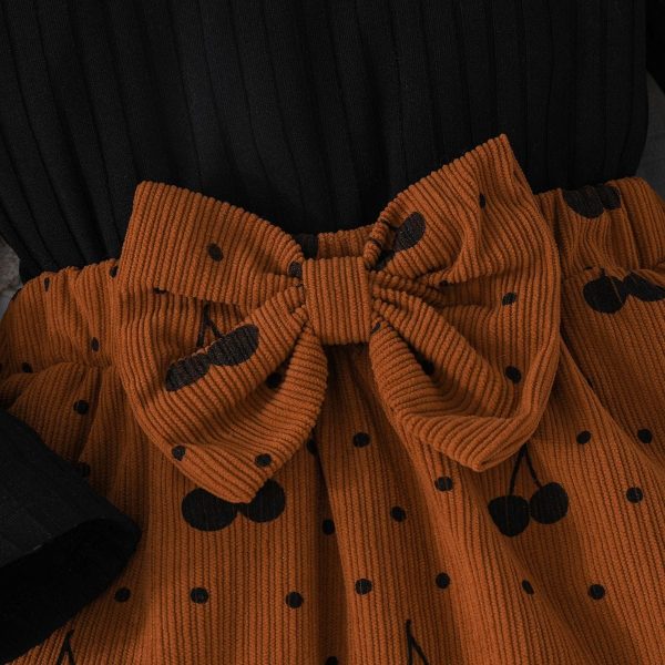 cherry print 2pc skirt dress
