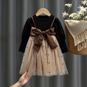 leatherlace bow dress