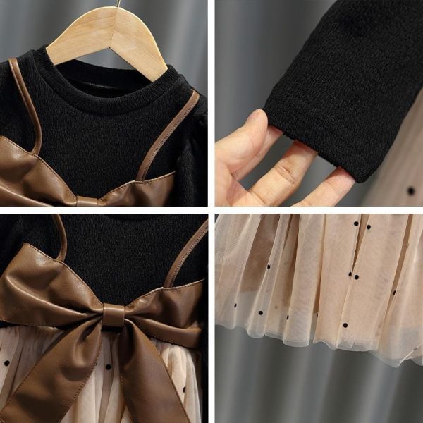 leatherlace bow dress
