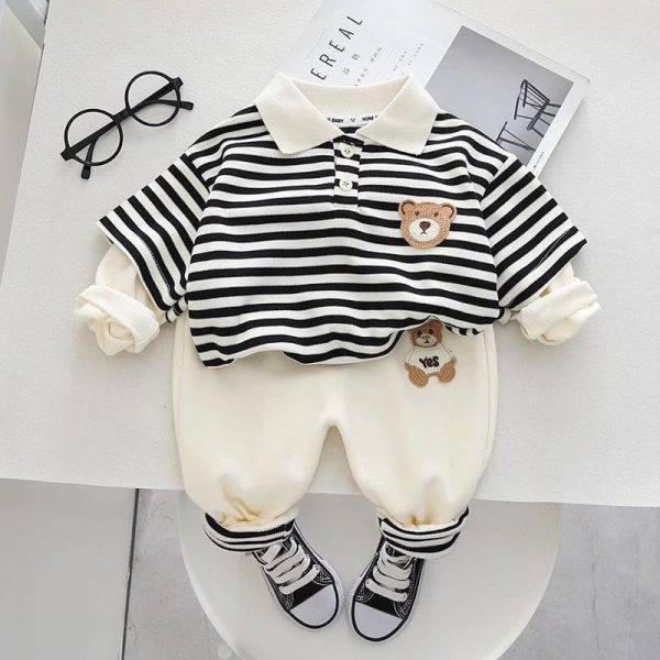 striped teddy outfit set