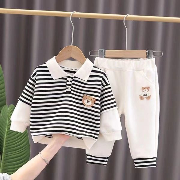 striped teddy outfit set