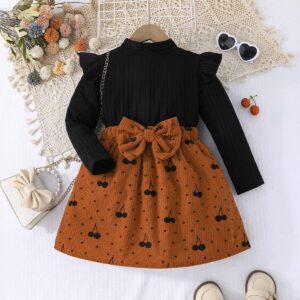 cherry charm 2 piece skirt dress